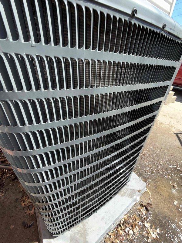 Completed routine maintenance and inspection on 10+ year old residential air conditioning system. Performed visual inspection of outdoor condenser unit, confirming proper external condition with no significant damage or deterioration to housing and heat exchanger fins. Inspected indoor basement coil location and associated condensate drainage system with PVC piping and connections. Unit confirmed operational at time of service with all components functioning as designed.