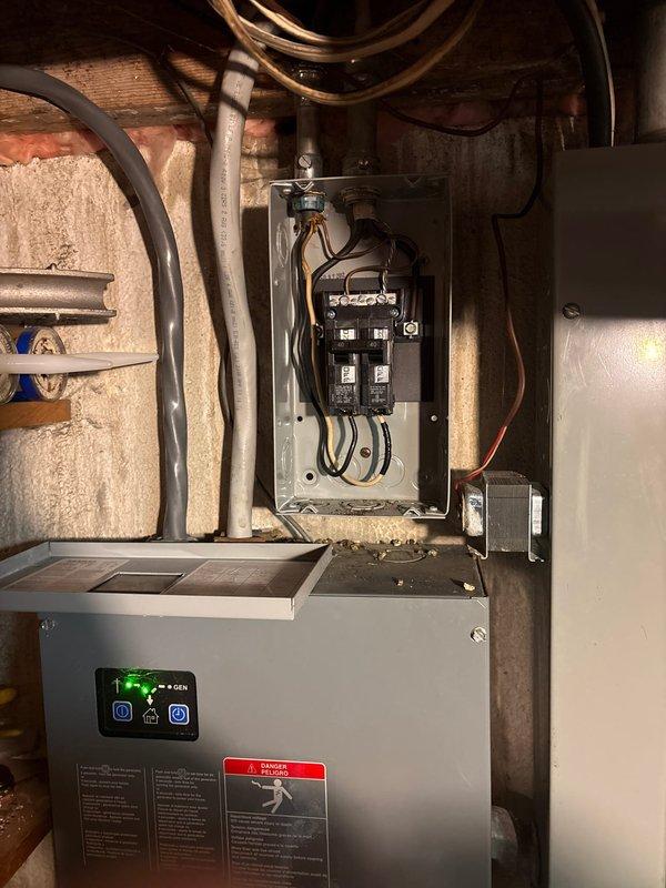 Completed routine AC tune-up maintenance with no issues identified during inspection. System operational with all electrical connections secure at breaker panel and control unit. Technician to return on scheduled date to perform generator maintenance inspection and verify disconnect per previous service notes.