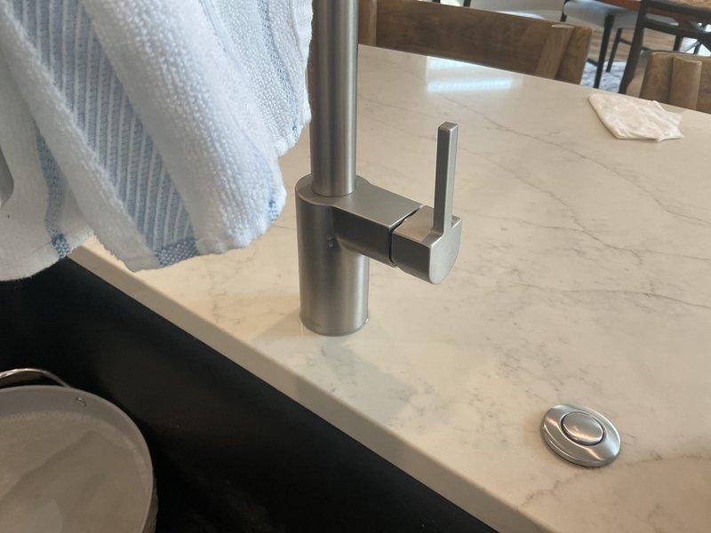 Responded to service call for no hot water and low water pressure at kitchen faucet. Upon inspection, diagnosed faulty cartridge causing restricted flow and temperature control issues. Replaced cartridge assembly, tested hot and cold water delivery, and verified proper water pressure restoration at fixture. System operating within normal parameters upon completion.