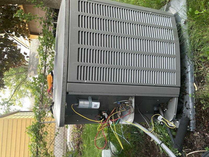 Responded to service call for AC system not cooling effectively throughout home. Upon arrival, performed diagnostic inspection of outdoor condensing unit. Accessed electrical compartment and inspected capacitor, contactor, and wiring connections for proper operation. Verified system components and electrical connections were secure. Completed visual inspection of condenser coil and mechanical components. System evaluated and findings documented with photographic evidence for customer records.