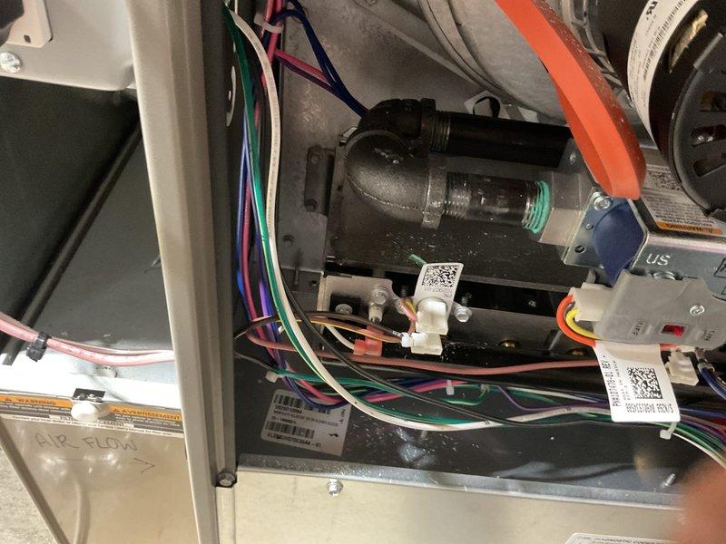 Completed installation of 70,000 BTU furnace system including new thermostat, sub-panel, and 16x25x4 filter. All mechanical and electrical connections were properly reconnected and tested for operation. Permits were requested for mechanical, electrical, and furnace installation per code requirements.