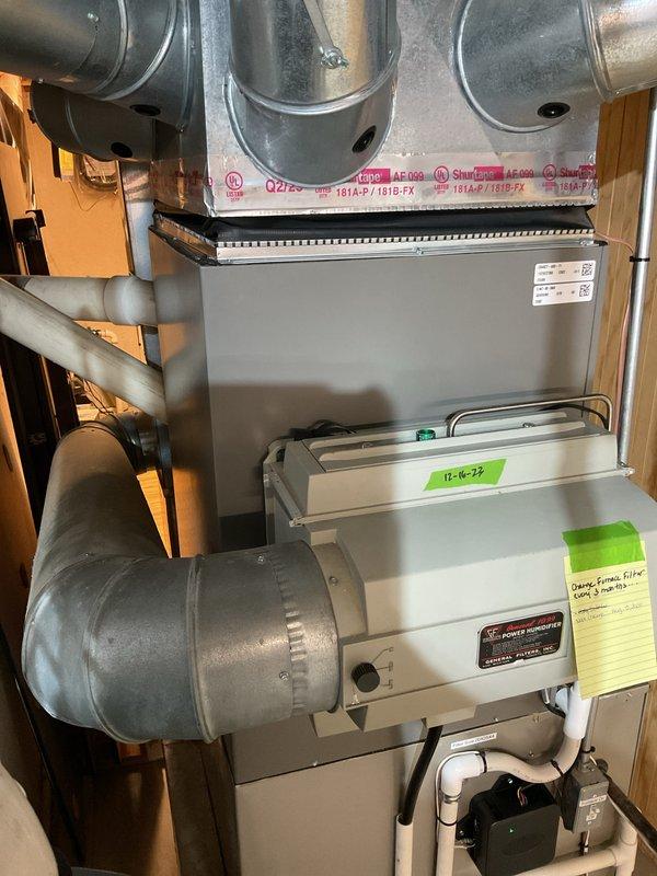 Completed installation of 5-ton air conditioning system with matching evaporator coil in left-position configuration. Installed new A/C unit with proper refrigerant connections, electrical hookup by licensed electrician, and integrated coil with existing furnace system. All ductwork connections secured, condensate drainage verified operational, and system tested for proper airflow and cooling performance upon startup.
