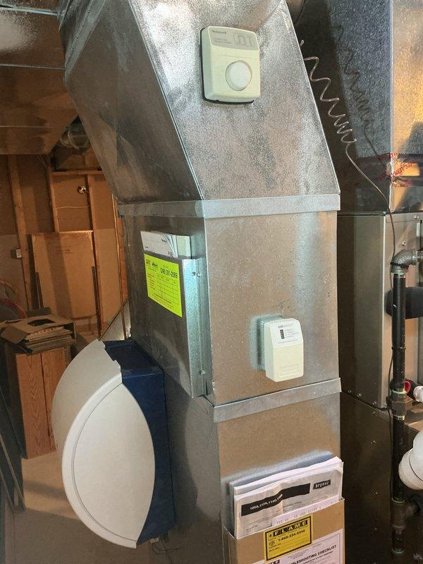 Completed comprehensive Gold AC inspection on a 6-year-old residential HVAC system with air handler located in basement. Performed full system evaluation including thermostat operation verification, visual inspection of furnace/air handler unit, assessment of all accessible components, and documentation of equipment condition. System confirmed operational at time of inspection, with all components functioning within normal parameters.