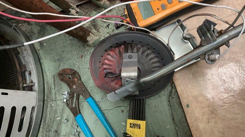 Responded to callback for gas water heater experiencing repeated thermal limit switch trips and loss of hot water. Removed burner assembly and thoroughly cleaned intake system to eliminate blockage causing improper combustion and overheating conditions. Inspected blower wheel and housing, verified proper airflow, and tested all safety controls for correct operation before returning unit to service.