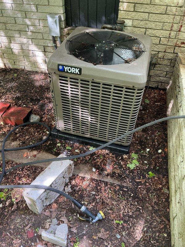 Completed comprehensive cooling maintenance on a 4-year-old York air conditioning system in preparation for the upcoming cooling season. Performed standard AC tune-up procedures including inspection of refrigerant levels, electrical connections, condenser coil cleaning, and airflow verification. System was found to be operational upon arrival, and all maintenance tasks were completed to manufacturer specifications to address customer concerns about inadequate cooling performance experienced during the previous season.