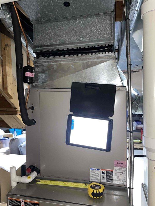 Provided comprehensive estimate for replacement of 16-year-old air conditioning system experiencing compressor noise, outdoor fan motor drawing excessive amperage, and inadequate airflow around condenser unit. Evaluated existing Evolution system equipment and assessed compatibility with current furnace installation for complete system replacement recommendation.