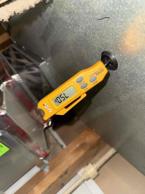 Performed routine cooling maintenance on 32-year-old outdoor AC unit per customer's maintenance plan request. Conducted comprehensive diagnostic testing using digital multimeter to verify electrical readings and system performance, measured airflow at 305 CFM, and inspected all major components including compressor, capacitor, and condenser coil. All systems tested within acceptable parameters; unit operating properly with no cooling deficiencies identified.