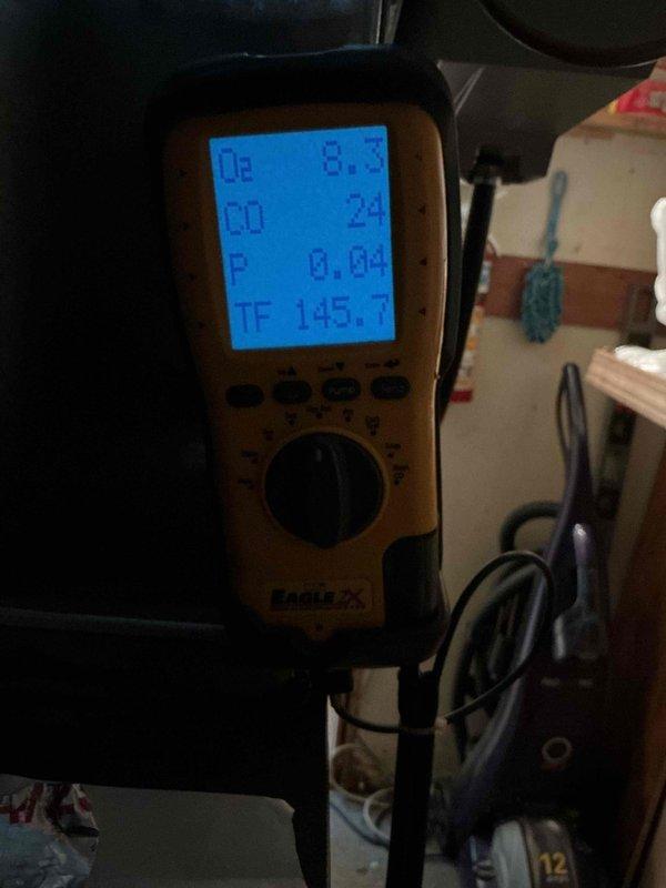 Completed furnace city inspection on gas-fired heating unit located in utility room. Performed comprehensive safety and performance diagnostics using combustion analyzer, recording oxygen levels at 8.3%, carbon monoxide at 24 ppm, and flue temperature at 145°F. Inspected burner assembly and heat exchanger operation, confirming proper flame characteristics and combustion chamber integrity. All safety controls and operational parameters found within acceptable ranges. Unit is less than 10 years old and operating as designed.