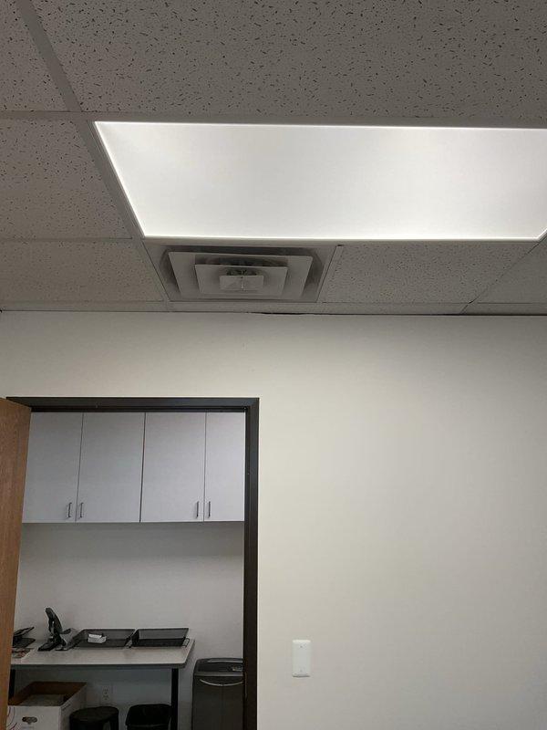 Completed installation of flexible ductwork and HVAC modifications in commercial office space, including routing and securing flex duct to ensure proper airflow distribution. Installed new Emerson thermostat with necessary wiring and programming for climate control system operation. Verified all connections, tested system functionality, and confirmed proper temperature regulation throughout the workspace.