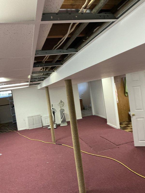 Completed removal and replacement of gas line to dryer in basement utility area. Existing gas line was disconnected and removed, and new gas line was installed and properly secured to supply dryer appliance. All connections were tested for leaks and verified operational upon completion.