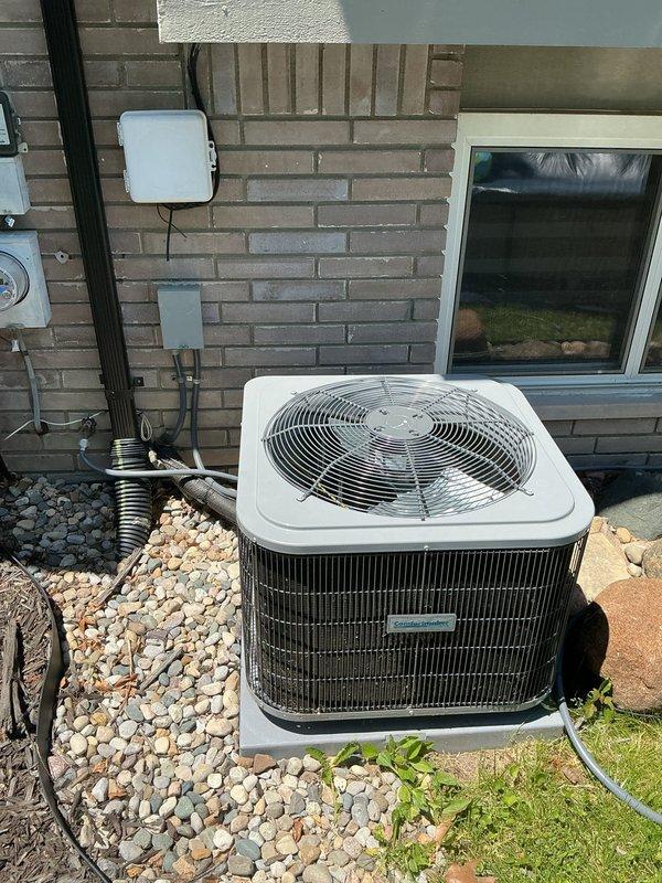 Completed comprehensive cooling maintenance tune-up on 2-year-old residential air conditioning system. Performed full system inspection of outdoor condensing unit and indoor furnace/air handler, verifying proper operation of all components including compressor, condenser fan, evaporator coil, and electrical connections. System found operating within normal parameters with no deficiencies noted; customer confirmed unit cooling properly prior to service visit.