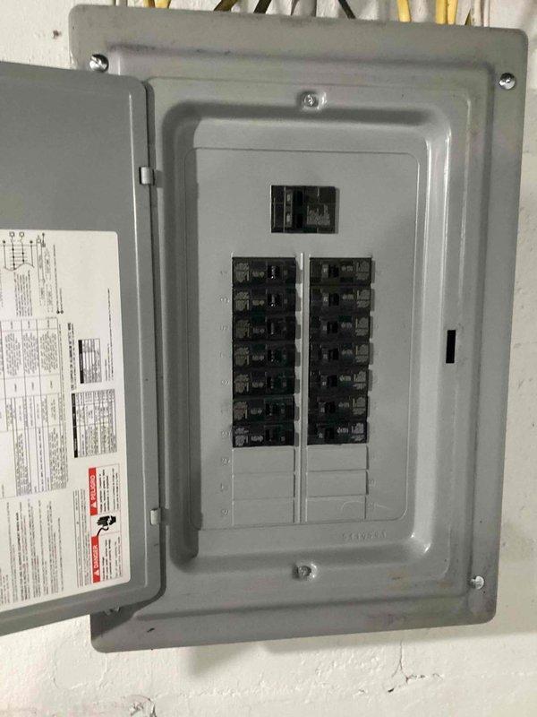 Provided estimate for replacement of improperly sized furnace and 50-gallon water heater located in basement. Existing 10+ year old equipment was incorrectly sized when previously installed. Quote includes natural gas furnace replacement with proper sizing calculations and new water heater installation, including necessary venting modifications as observed in exterior exhaust stack and electrical panel assessment for adequate circuit capacity.