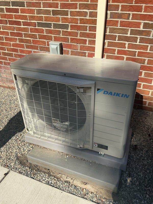 Completed comprehensive Gold AC Inspection on two Daikin HVAC systems with air handlers located in basement and attic. Performed full system evaluation including visual inspection of outdoor condenser units, verified proper operation of all components, checked refrigerant levels, inspected electrical connections, and assessed overall system performance. Both units found to be in good working condition with no visible damage, proper installation on concrete pads with adequate drainage, clean coils, and normal operating parameters confirmed for equipment under 10 years old.