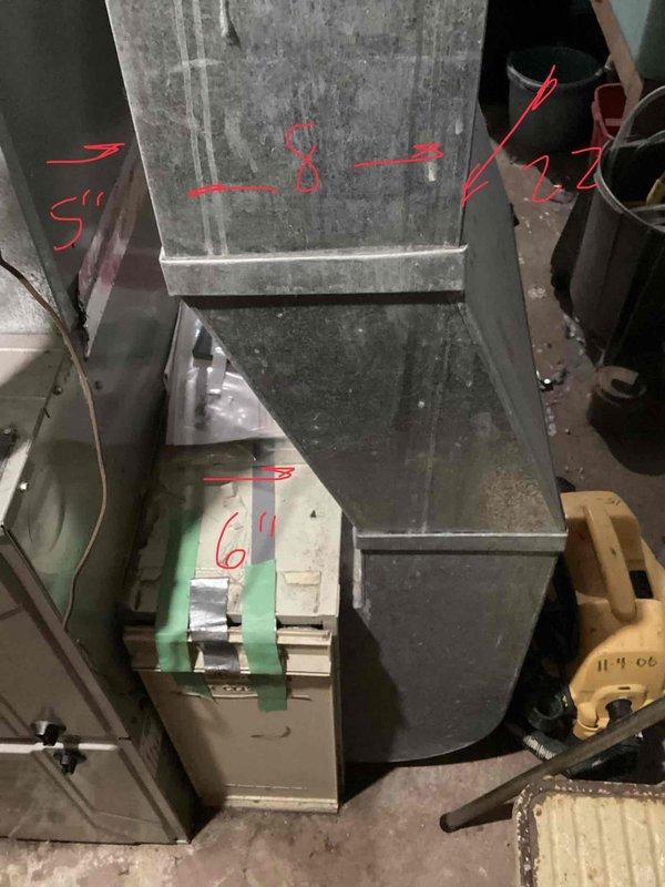 Provided estimate for complete HVAC system replacement including furnace and central air conditioning unit. Existing 8-year-old equipment has experienced ongoing reliability issues since installation, with furnace located in basement mechanical room and condenser unit positioned on concrete pad in backyard. Assessed current system configuration, ductwork connections, and electrical service to outdoor unit for replacement specifications.