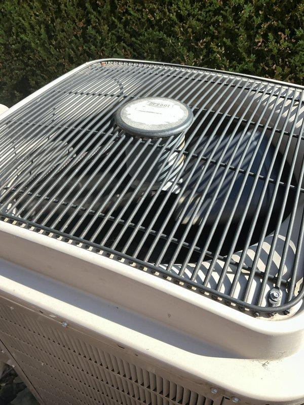 Completed comprehensive tune-up maintenance on four 5-year-old air conditioning units located at the property. Performed standard preventative maintenance procedures on all systems including inspection of condenser units, verification of proper airflow through louvered panels and top grilles, checked compressor operation, and replaced air filter as part of service. All four AC units were found to be in operational condition with normal wear consistent with outdoor installation and age, with no major deficiencies noted during inspection.