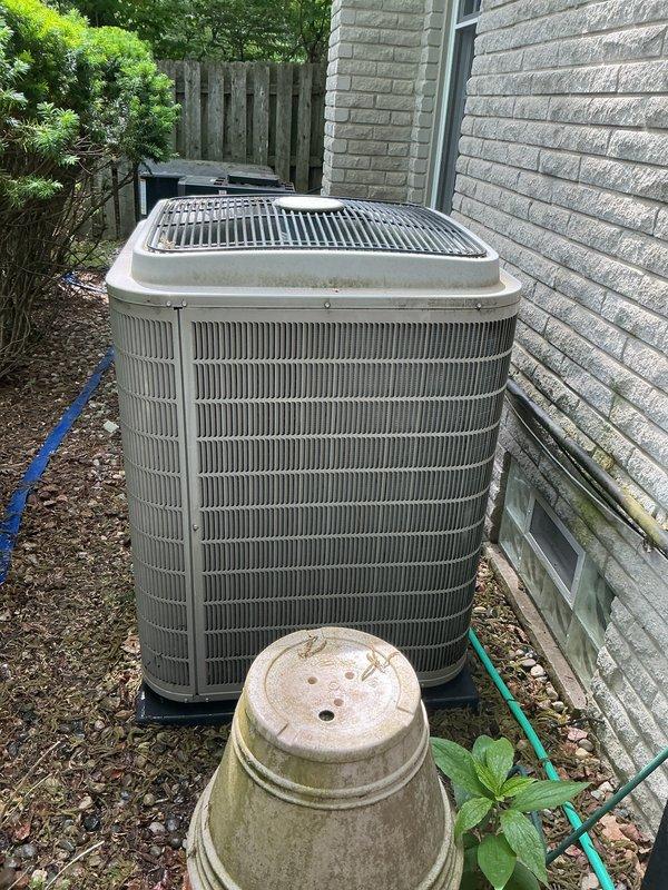 Completed comprehensive Gold AC Inspection on a 13-year-old residential air conditioning system with basement-located air handler. Performed full system evaluation including inspection of outdoor condenser unit, indoor air handler, refrigerant lines, electrical connections, and condensate drainage. System found to be operational with no immediate service requirements identified during inspection.