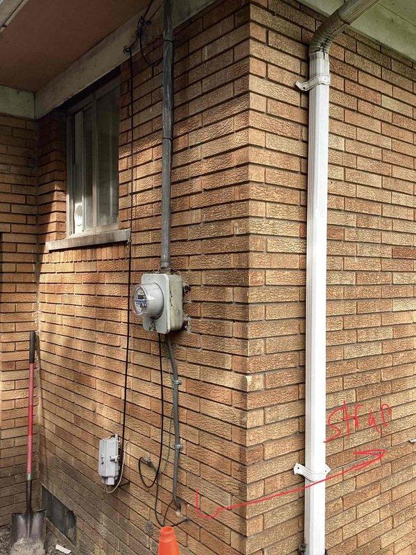 Conducted on-site assessment for air conditioning unit installation at residential property. Evaluated existing HVAC ductwork configuration in attic/crawlspace area, including rectangular metal supply ducts, air handler components, and flexible duct connections with foil-faced insulation. Inspected exterior electrical service panel and conduit routing on building exterior to verify electrical capacity and determine optimal placement for new AC condenser unit. Documented current system layout and utility connections through photographic documentation. Provided comprehensive equipment replacement estimate including recommended unit sizing, installation requirements, and necessary modifications to existing ductwork and electrical infrastructure to accommodate new air conditioning system.