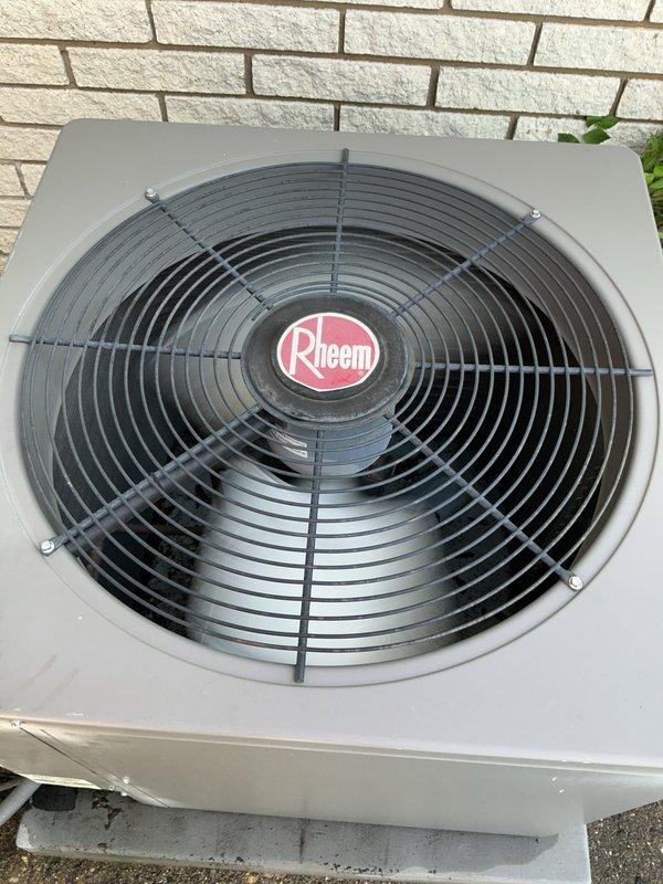 Responded to service call for Rheem condensing unit running but not cooling home to set temperature. Performed comprehensive cooling system tune-up and diagnostic evaluation. Inspected outdoor unit, electrical connections, and refrigerant circuit. Verified compressor operation, fan motor function, and airflow through condenser coil. System evaluated and maintenance completed to restore proper cooling performance.