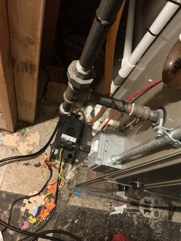 Responded to service call for air conditioning system not turning on, affecting whole house. Evaluated 13-year-old outdoor AC unit and existing indoor air handler system. Provided comprehensive replacement estimate for complete HVAC system upgrade, documenting current equipment conditions including air handler cabinet, ductwork connections, PVC condensate drainage lines, and electrical wiring configurations to support equipment replacement recommendations.