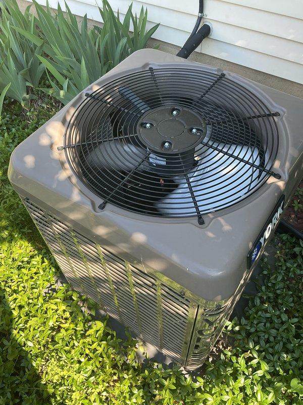 Performed comprehensive air conditioning tune-up on 3-year-old outdoor condenser unit with no reported issues. Completed routine maintenance inspection including checking refrigerant levels, electrical connections, fan motor operation, and condenser coil condition. Unit operating within normal parameters; customer scheduled for service contract renewal.