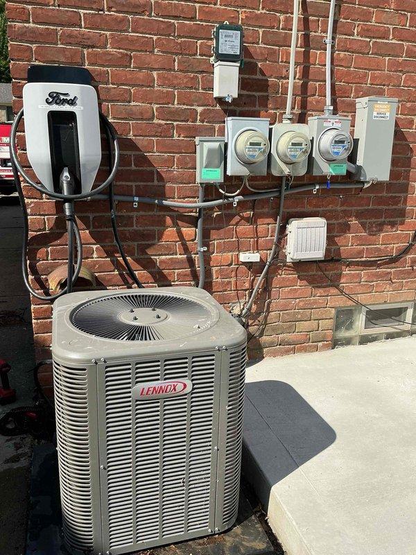 Completed comprehensive Gold AC inspection on a 2-year-old Lennox air conditioning system with air handler located in basement. Performed full system evaluation including outdoor condenser unit inspection, verified proper operation of all components, checked refrigerant levels, tested electrical connections, inspected condensate drainage, and examined air handler/evaporator coil. Unit operating within manufacturer specifications with no deficiencies noted at time of inspection.