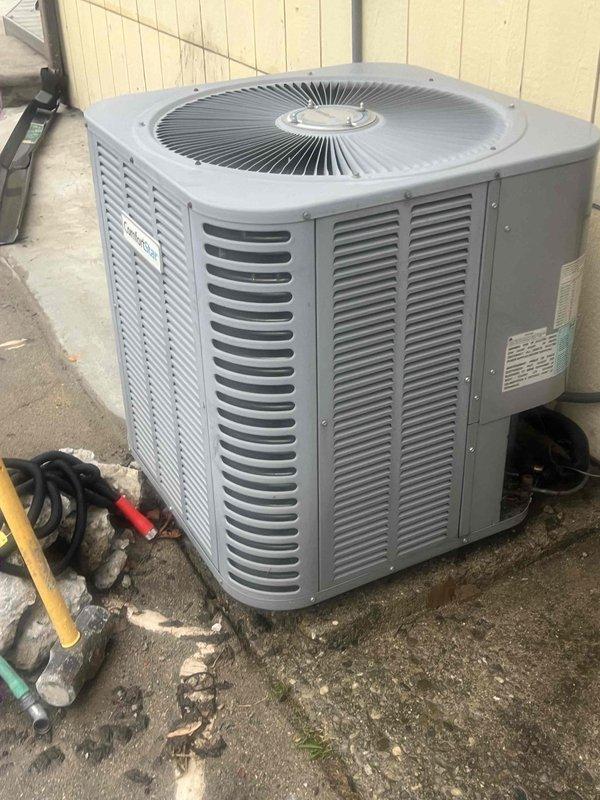 Completed cooling maintenance tune-up on 8-year-old residential air conditioning system. Upon arrival, customer reported unit not cooling completely despite system operation. Performed comprehensive AC tune-up including visual inspection of outdoor condenser unit, tested capacitor with digital multimeter which revealed faulty readings requiring replacement. Capacitor ordered and will be installed upon arrival to restore optimal system performance and cooling capacity.
