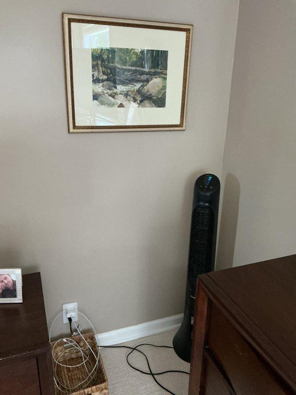 Provided estimate for mini split installation at residential property with interior unit placement in room currently heated by portable space heater. Assessed location on side of house for outdoor condenser placement and evaluated interior mounting requirements for ductless air handler. Customer currently relies on natural gas furnace for primary heating with supplemental electric space heating in target room.