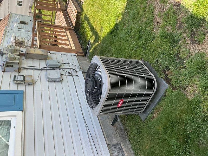 Completed comprehensive Gold AC Inspection and tune-up on a 7-year-old Bryant air conditioning system located behind the residence. Performed full preventive maintenance protocol including inspection of condenser unit, cleaning of coils, verification of refrigerant levels, testing of electrical components, and assessment of overall system performance. Unit was found to be in good operational condition with no issues identified during the inspection.