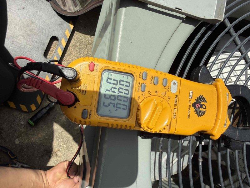 Responded to no cooling call on residential air conditioning system of unknown age utilizing R-22 refrigerant. Upon arrival, performed diagnostic testing on both indoor and outdoor units, including electrical measurements at the control board and compressor circuit. Inspected control board wiring connections, relay operation, and system components. Conducted voltage and amperage readings using digital multimeter to isolate the source of system failure. Completed diagnostic evaluation and provided customer with findings regarding system condition and repair options.