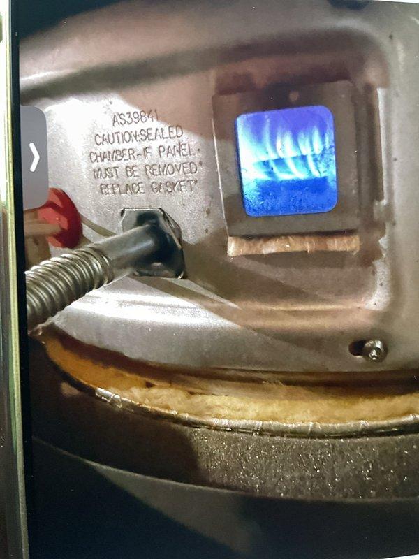 Responded to service call for Rheem Performance Platinum gas water heater that failed to ignite following utility gas service interruption. Upon arrival, performed diagnostic inspection of the unit's combustion system and gas supply. Verified gas supply was restored and flowing properly to the appliance. Inspected burner assembly through viewing port and confirmed proper ignition sequence. Checked pilot light operation and main burner flame pattern, observing characteristic blue flames with proper combustion characteristics. Verified all safety controls and gas valve operation. Tested temperature and pressure relief valve functionality. Inspected water connections at dielectric unions and confirmed no leaks present. Cycled unit through complete heating sequence to ensure reliable operation. Water heater restored to full operational status with proper flame characteristics and temperature control.