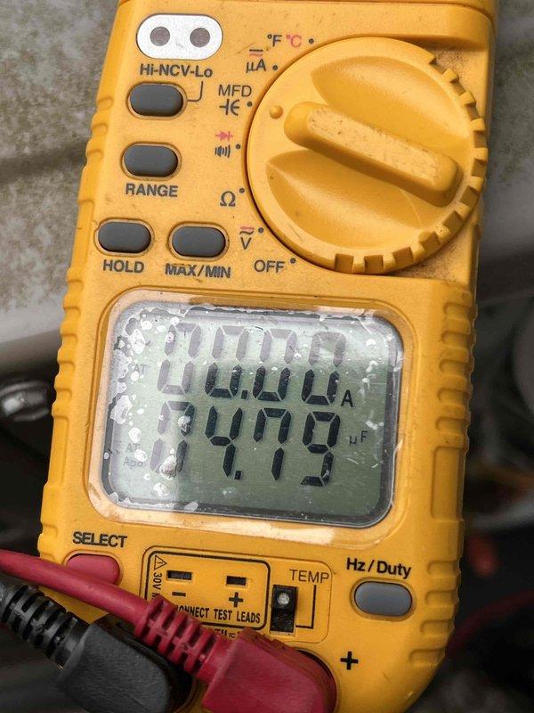 Completed comprehensive Gold AC Inspection on 3-year-old outdoor condensing unit. Performed full system diagnostics including electrical measurements with digital multimeter to verify proper voltage, amperage, and capacitance values. All components tested within manufacturer specifications, refrigerant levels adequate, and unit operating efficiently with no deficiencies noted.