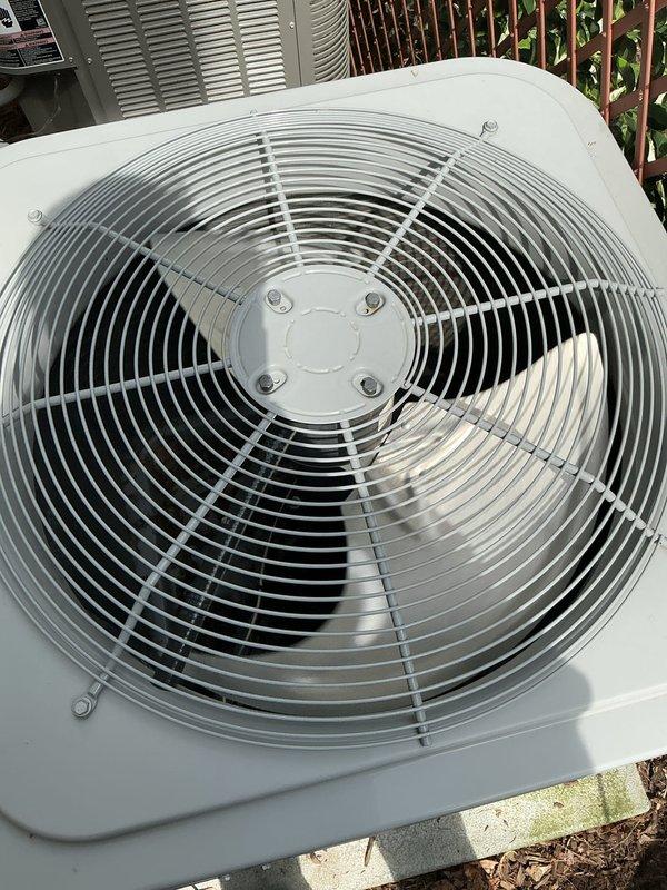 Completed comprehensive tune-up and maintenance inspection on four residential air conditioning systems, including two units located in the attic and two in the basement. Performed standard preventive maintenance procedures on all systems, including inspection of condenser units, fan assemblies, protective grilles, and heat exchanger coils. All outdoor condenser units were found in good operating condition with properly secured protective grilles, clean fan blades, and no visible signs of damage, debris accumulation, or component deterioration.