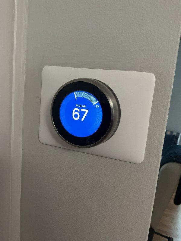 Completed comprehensive Gold AC inspection on 10+ year old single-unit system with basement-located air handler. System currently operational at time of service. Performed full multi-point inspection including thermostat functionality verification, refrigerant level assessment, electrical connection testing, and condensate drain evaluation. Inspected ductwork connections and insulation integrity at air handler location. Thermostat displaying proper temperature readings and responding to programmed settings. All mechanical components examined for wear and proper operation consistent with equipment age. System operating within normal parameters for cooling season.