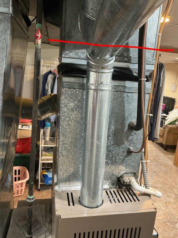 Provided comprehensive estimate for complete HVAC system replacement in basement installation, including natural gas furnace and air conditioning unit to replace existing aged equipment. Assessed current operational system configuration, ductwork connections, condensate pump setup, and electrical requirements for new equipment installation. Documented existing system specifications and spatial constraints to ensure proper sizing and compatibility of replacement units.