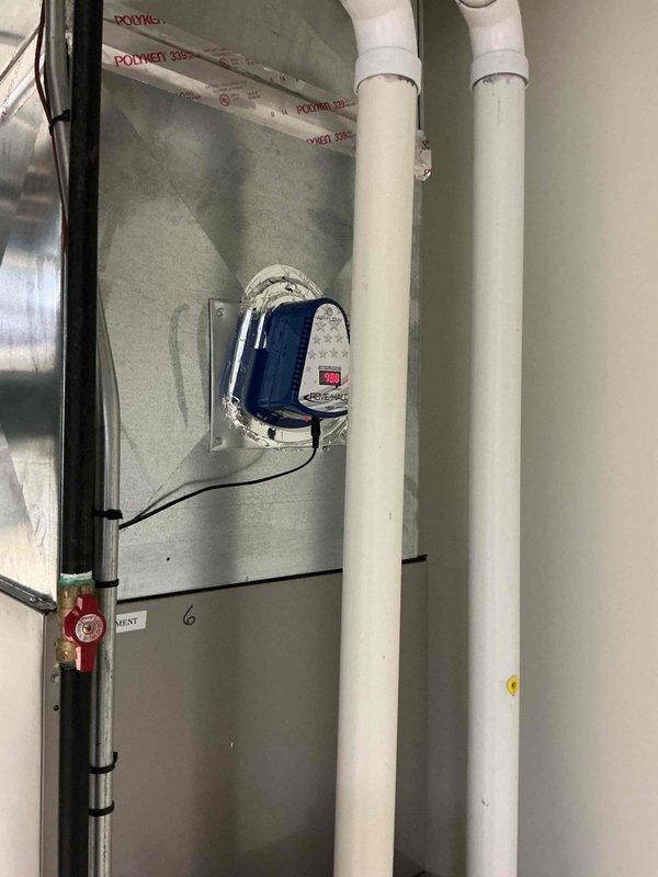 Completed scheduled preventative maintenance on six commercial air conditioning units at a multi-unit facility. Serviced indoor evaporator coils located in basement mechanical room and six outdoor condensing units positioned at ground level on concrete pad. Performed comprehensive maintenance including filter replacement, system inspections, and operational checks on all equipment to ensure proper function for continued reliable operation.