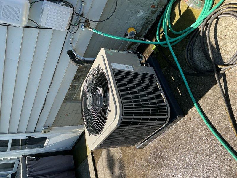 Completed Gold AC inspection on 7-year-old residential air conditioning system. Verified operational status of outdoor condenser unit and basement-located air handler components. Performed comprehensive visual inspection of refrigerant lines, electrical connections, and condensate drainage system. All equipment found to be functioning properly with no immediate service needs identified at time of inspection.