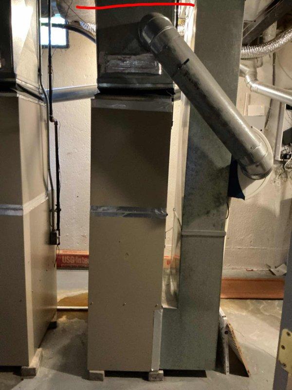 Conducted site evaluation for air conditioning system replacement. Assessed existing outdoor AC unit of unknown age located in backyard area and inspected indoor air handler equipment in basement mechanical room. Documented electrical service panel configuration, ductwork connections, and current HVAC system layout to provide comprehensive replacement quote for new air conditioning equipment.