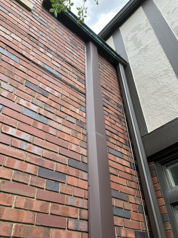 Completed estimate for cooling system replacement at residential property with large square footage exceeding 3000 sq.ft. Assessed existing York brand packaged air conditioning unit positioned on concrete pad adjacent to brick exterior wall. Unit evaluation included inspection of outdoor condenser with top-mounted fan assembly, refrigerant line routing along foundation, and overall system configuration for replacement planning purposes.