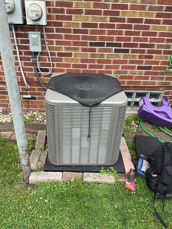 Responded to call for 2-year-old residential air conditioning system experiencing intermittent failure after approximately 8 hours of operation. Performed diagnostic evaluation of outdoor condenser unit and indoor air handler located in basement. Measured supply air temperature at 45.5°F, confirming adequate cooling during operational cycle. Inspected electrical components, refrigerant pressures, and system controls to identify cause of intermittent shutdown issue.