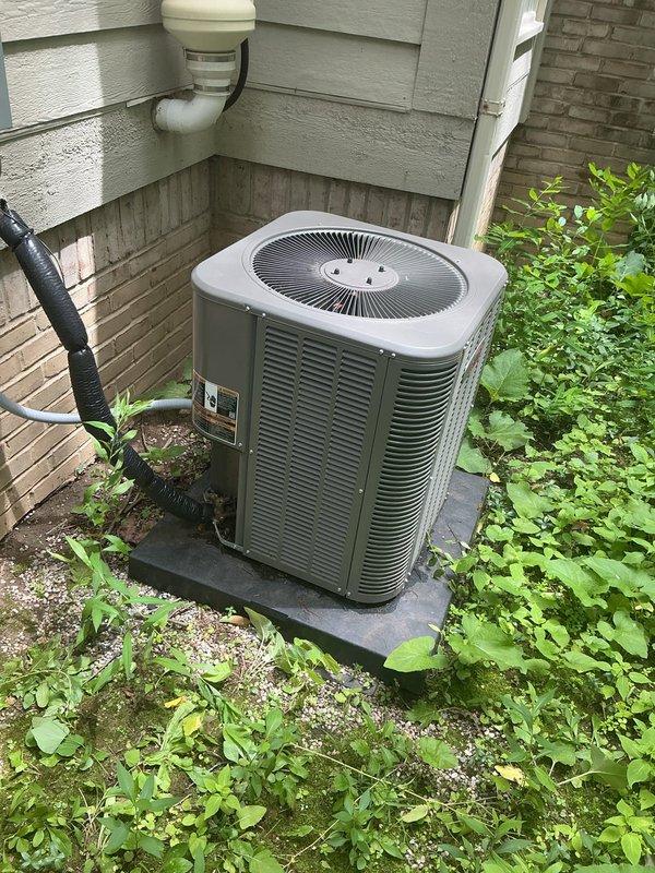 Completed comprehensive Gold AC Inspection on 3-year-old residential air conditioning system. Performed full system evaluation including refrigerant charge verification, electrical component testing, condensate drain inspection, airflow measurement, and thorough cleaning of outdoor condenser unit. Inspected condenser coils, verified proper fan operation, checked all electrical connections and capacitor function, measured temperature differential across evaporator coil, and confirmed thermostat calibration. Cleared vegetation growth around outdoor unit to ensure adequate airflow clearance and prevent future efficiency loss. All components operating within manufacturer specifications with no deficiencies noted. System performing optimally with proper cooling capacity and energy efficiency maintained.