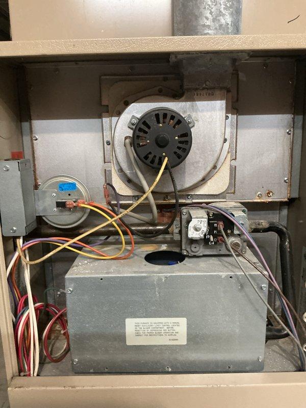 Completed comprehensive preventative maintenance on two furnace units and two air conditioning systems. Performed full system inspections including blower motor assemblies, electrical connections, control boards, and pressure switches. Cleaned components, verified proper operation of all safety controls, checked airflow, and ensured all wiring connections were secure throughout both heating and cooling systems.