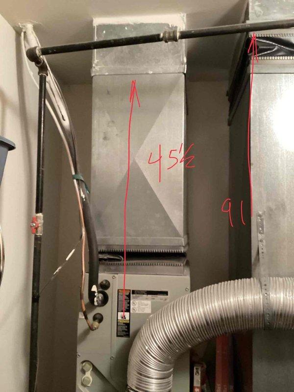Provided comprehensive estimate for complete HVAC system replacement in condo utility room, including tankless water heater, furnace, and air conditioning unit. Assessed existing American Standard furnace installation with associated ductwork, refrigerant lines, condensate drainage system, and electrical connections. Documented current equipment configuration, measured ductwork dimensions, and photographed mechanical room layout to develop accurate replacement specifications for new high-efficiency heating and cooling system.
