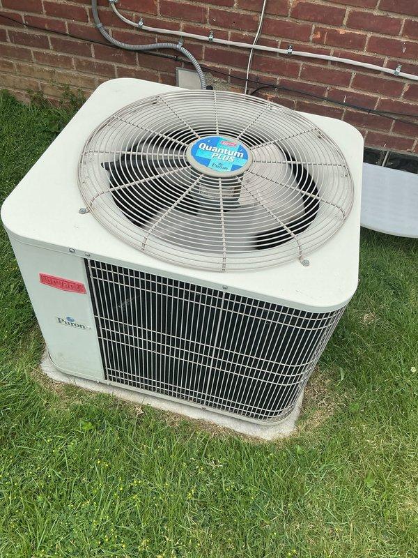 Completed routine cooling maintenance and tune-up on Bryant air conditioning system. Performed comprehensive inspection of outdoor condensing unit with Quantum Coil technology, verified proper operation of condenser fan and protective guard, and checked refrigerant line connections. Inspected indoor mechanical components including piping connections, brass valves, and insulation integrity. System tested and confirmed operating properly with no issues identified.