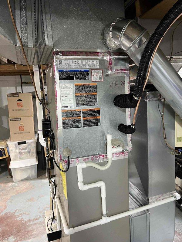 Responded to warranty call for recently installed HVAC system with suspected TXV failure. Diagnosed and confirmed faulty thermostatic expansion valve causing improper refrigerant metering and system performance issues. Replaced defective TXV, evacuated and recharged system to manufacturer specifications, verified proper superheat and subcooling readings, and confirmed all components operating within normal parameters.