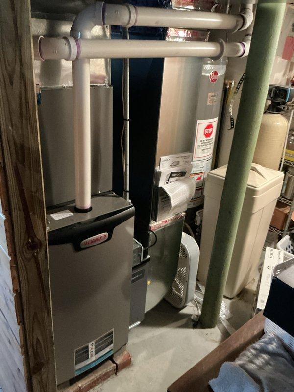 Completed Gold AC Inspection on 3-year-old residential air conditioning system located in basement. All units tested and confirmed operational. Inspected evaporator coil, verified proper airflow, checked refrigerant levels, and examined thermostat functionality. System performing within normal parameters with no issues identified at time of service.