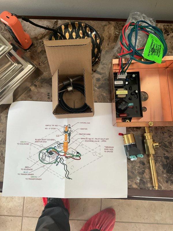 Responded to service request for gas lamp installation requiring experienced technician. Upon arrival, assessed existing gas line infrastructure and HVAC system components to determine proper connection points for new gas lamp fixtures. Installed gas solenoid valve assembly with appropriate male plug connections and switch wire configurations per manufacturer specifications. Routed gas supply lines from existing system, ensuring proper shut-off valve placement and leak-free connections using brass fittings. Completed all necessary electrical connections for ignition control, integrated wiring with existing outdoor lighting control board. Pressure tested all gas connections to verify system integrity and safe operation. All installations performed in accordance with local gas code requirements and safety standards.