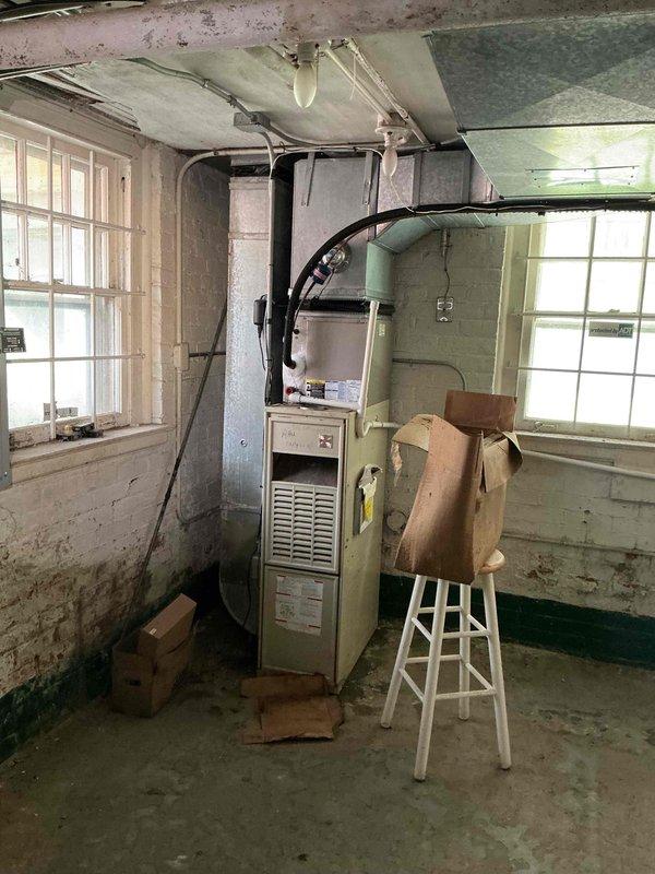 Responded to service call for two 20-year-old space pack units with third-floor air handlers and roof-mounted compressors. Relocated insulated refrigerant piping from existing position to new location per customer request. Inspected existing copper line set connections, removed and repositioned insulated piping runs, and secured new routing. Verified system integrity and proper insulation coverage on relocated lines. Equipment operational upon completion.