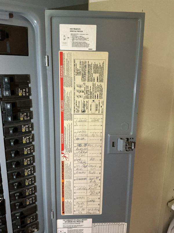 Completed estimate for second-floor air conditioning system upgrade. Evaluated existing electrical panel capacity and circuit configuration to determine compatibility with proposed HVAC equipment installation. Documented electrical infrastructure including breaker panel layout, available circuits, and current load distribution to ensure proper sizing and safe integration of new AC unit.