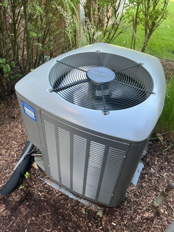 Completed comprehensive Gold AC Inspection maintenance service on four outdoor air conditioning condensing units. Performed thorough system evaluations including visual inspections, electrical component checks, refrigerant level assessments, and airflow measurements on all units. Inspected Carrier brand equipment and additional condensing units positioned on concrete pad and gravel surfaces respectively. Verified proper operation of condenser fans, examined cabinet conditions, and assessed louver panel ventilation systems. Documented equipment conditions through photography showing units in good operational status with no visible signs of damage, rust, or deterioration. Noted capacitor on order under existing purchase order and coordinated with shop regarding air filter availability. All four systems assessed for seasonal performance readiness with routine preventative maintenance protocols completed per Gold service standards.