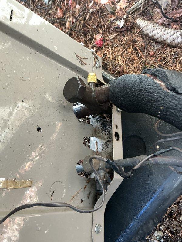 Completed comprehensive Gold AC Inspection on two residential outdoor condensing units (5 and 8 years old) during scheduled early morning maintenance visit. Performed complete system evaluation including electrical connections at disconnect boxes, conduit inspection, refrigerant level verification, compressor operation assessment, and condenser coil cleaning. Accessed internal components on both units, conducted multi-point performance testing, verified proper airflow through fan assemblies, and ensured all mechanical and electrical systems operating within manufacturer specifications.